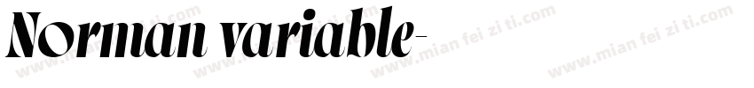 Norman variable字体转换